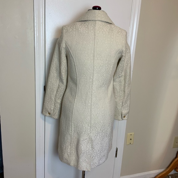 EUC Merona  Ivory  front buttons Coat - Picture 4 of 14